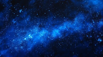 Deep Midnight Blue Canvas Filled with Countless Vibrant Stars