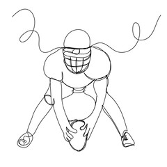 American football doodle elements hand drawn vector illustration | Crayon outline drawing style. Hand drawn trendy Vector illustration.