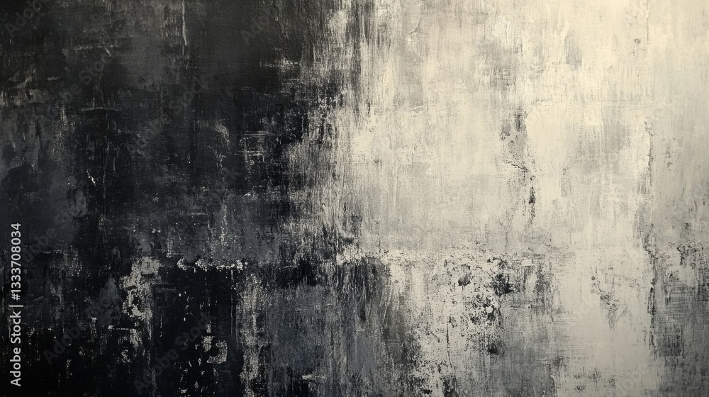 Poster abstract canvas art in muted grays and blacks with texture