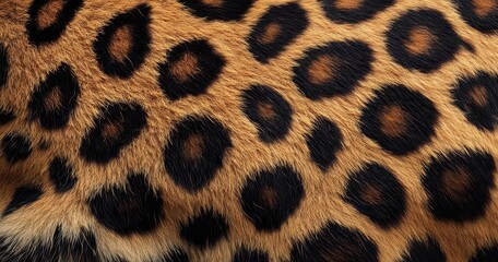 Close-Up View of a Leopard Skin Pattern Highlighting Unique Spots and Rich Colors in Nature's Design for Wildlife and Animal Lovers