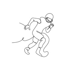 American football doodle elements hand drawn vector illustration | Crayon outline drawing style. Hand drawn trendy Vector illustration.