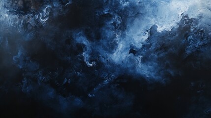 Shimmering Black Gradient Canvas with Transparent Swirls and Effects