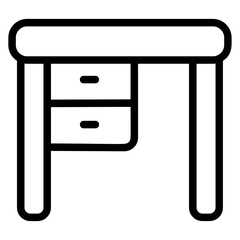 Desk table Line Icon