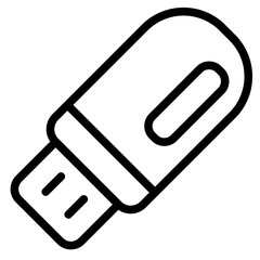 Fototapeta premium Flashdisk Line Icon