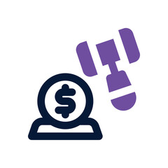 penalty dual tone icon. Sleek and modern vector icon for websites, mobile apps, marketing materials, and corporate design. Fully scalable and ready to use.