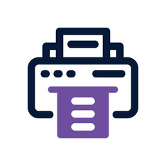 printer dual tone icon. Sleek and modern vector icon for websites, mobile apps, marketing materials, and corporate design. Fully scalable and ready to use.