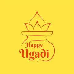 Ugadi traditional festival holiday background for the New Year s Day for the states of Andhra Pradesh, Telangana, and Karnataka in India