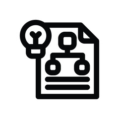content plan line icon. Clean and minimalist vector icon for websites, mobile apps, presentations, and logos. Fully scalable and customizable for any project.