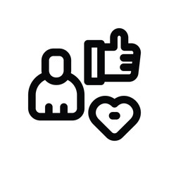 engagement line icon. Clean and minimalist vector icon for websites, mobile apps, presentations, and logos. Fully scalable and customizable for any project.