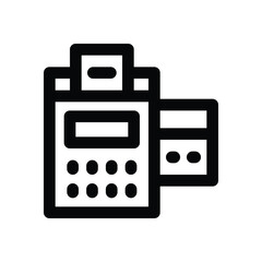 payment terminal line icon. Clean and minimalist vector icon for websites, mobile apps, presentations, and logos. Fully scalable and customizable for any project.