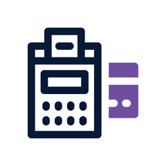 payment terminal dual tone icon. Sleek and modern vector icon for websites, mobile apps, marketing materials, and corporate design. Fully scalable and ready to use.