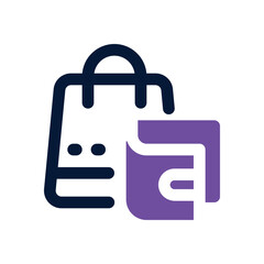 cashless payment dual tone icon. Sleek and modern vector icon for websites, mobile apps, marketing materials, and corporate design. Fully scalable and ready to use.