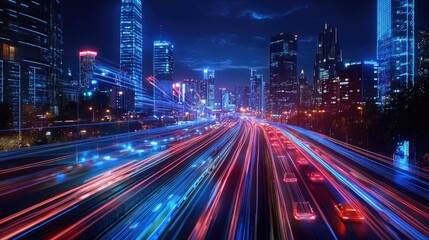 Naklejka premium Cutting-Edge Fiber Optics for Ultra-Fast Connectivity