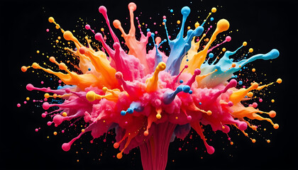 colorful fireworks explosion