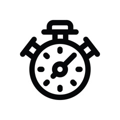 stopwatch line icon. Clean and minimalist vector icon for websites, mobile apps, presentations, and logos. Fully scalable and customizable for any project.