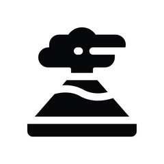 vulcano glyph icon. Strong and solid vector icon for websites, mobile interfaces, presentations, and visual branding. High quality and easy to edit.