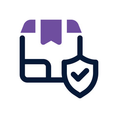 delivery insurance dual tone icon. Sleek and modern vector icon for websites, mobile apps, marketing materials, and corporate design. Fully scalable and ready to use.