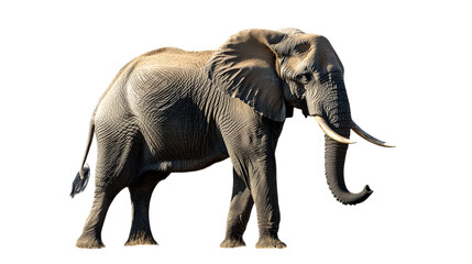 Obraz premium Elephant standing majestically, isolated on transparent background