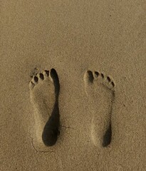 footprints in sand