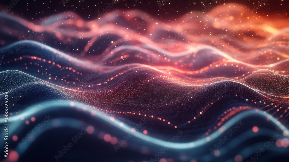 Poster mesmerizing abstract background with intricate woven lines