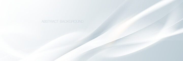 Elegant White Abstract Wavy Background