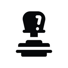rubber stamp glyph icon. Strong and solid vector icon for websites, mobile interfaces, presentations, and visual branding. High quality and easy to edit.