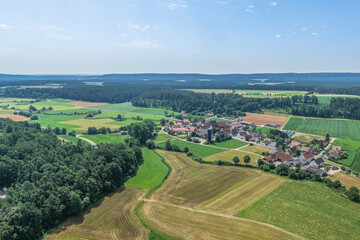 Ausblick auf Windsbach an der Fränkischen Rezat im Rangau in Mittelfranken