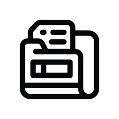 document line icon. Clean and minimalist vector icon for websites, mobile apps, presentations, and logos. Fully scalable and customizable for any project.
