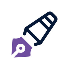 fountain pen dual tone icon. Sleek and modern vector icon for websites, mobile apps, marketing materials, and corporate design. Fully scalable and ready to use.