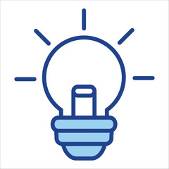 Lightbulb Icon Single Vector Collection 