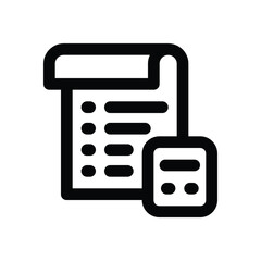 bill line icon. Clean and minimalist vector icon for websites, mobile apps, presentations, and logos. Fully scalable and customizable for any project.