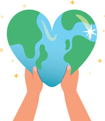 Happy earth day concept, Save the planet concept.
