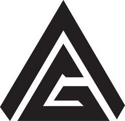 AG icon monogram letter text alphabet logo design, simple elegant AG icon logo letter.