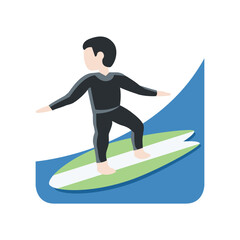 Fototapeta premium Surfer Riding a Wave 