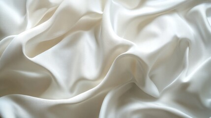Obraz premium Pristine White Silk Fabric Texture with Soft Light and Shadows