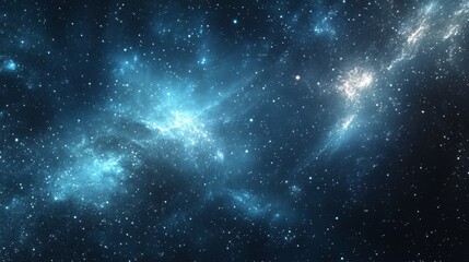Fototapeta premium Ethereal Blue Galaxy with Soft Light in a Minimalist Style