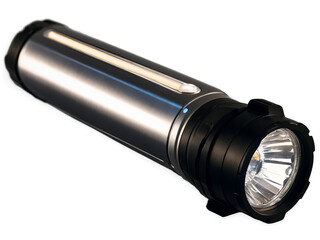Futuristic Solar-Powered Flashlight with Sleek Design for Outdoor Adventures