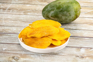 Dry sweet yellow mango snack