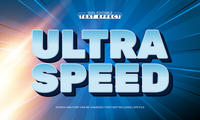 ultra speed editable text effect with a race and speed text style