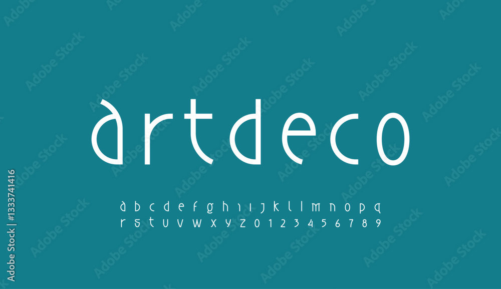 Poster modern font alphabet made retro style, lowercase trendy white letters from a to z and numbers from 0