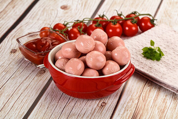 Dietary baby mini sausages for kids