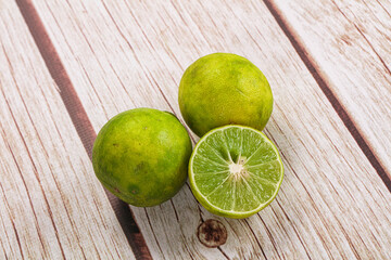 Fresh sour green lime fruit