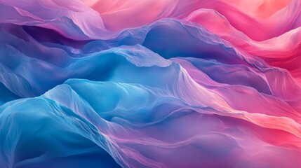 Obraz premium Vibrant Tapestry of Blue, Pink, and Purple Waves in Motion