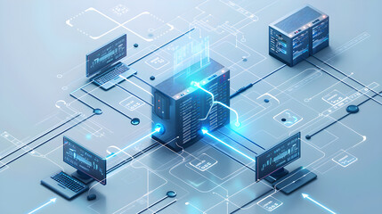 Graphical Illustration of the Unix-to-Unix Copy Protocol (UUCP) Depicting Data Transfer Between Computers