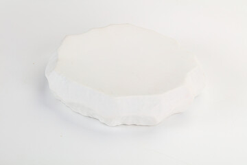White ceramic empty plate dishware