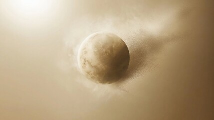 Monochromatic Sphere with Particle Dispersion: Ethereal Vision of Form