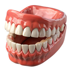 Obraz premium 3d human teeth isolated on transparent background background