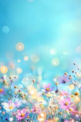 Obraz premium Enchanted Meadow: A Dreamlike Cosmos Bloom