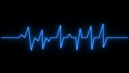 Heart beat line icon animation and emergency ekg monitoring. .Heartbeat line, Pulse trace, ECG or EKG Cardio graph symbol for Healthy and Medical Analysis.