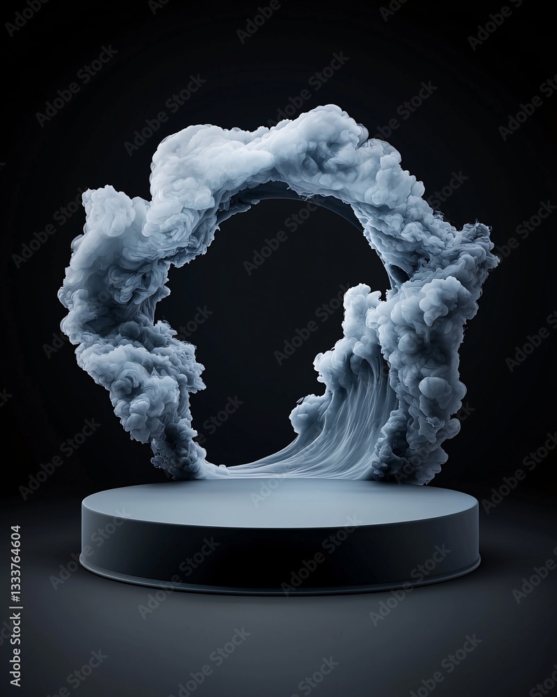 Poster a mystical gateway formed from shifting light, pulsating energy flowing around its edges, surreal pe